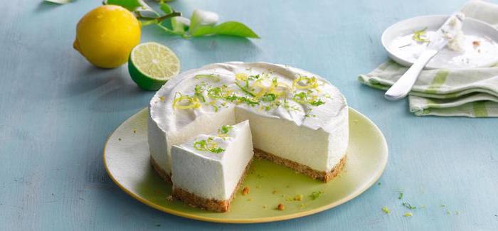 Citron Cheesecake: enkla och läckra recept med ett foto