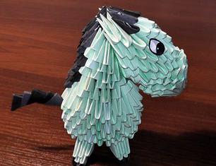 Hur man gör origami-häst från moduler?