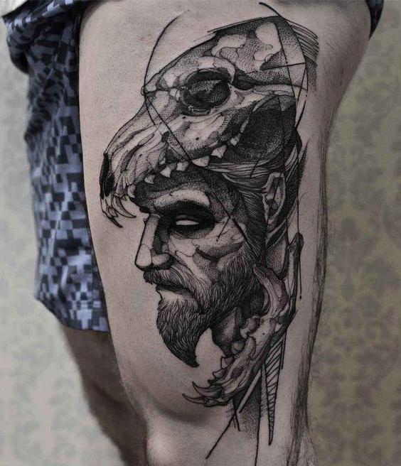 Mäns tatueringar på höften