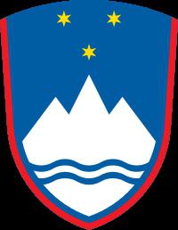 Vapensköld och Sloveniens flagga